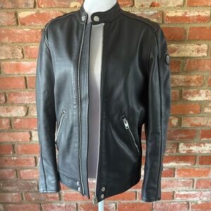 Diesel Black Leather Moto Jacket